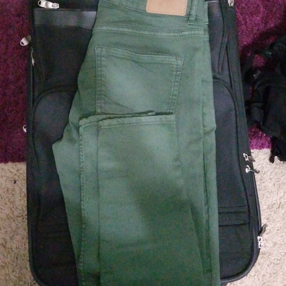 Women's Green Skinny Jeans